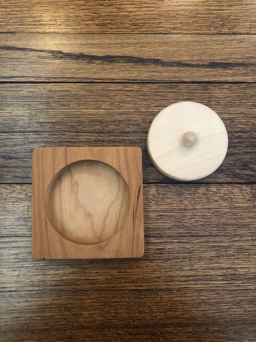 Single Shape Montessori Puzzles 4-piece Set by Heir+Loom Kids USA
